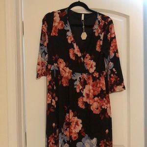 Navy/pink - Pink Blush Maternity Maxi Dress